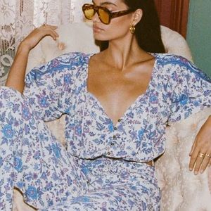 Spell Folk Song Cropped Blouse